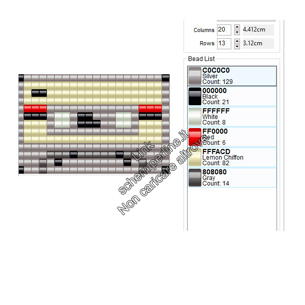 Musicassetta audiocassetta schema gratis perline da stirare pyssla hama beads 20x13