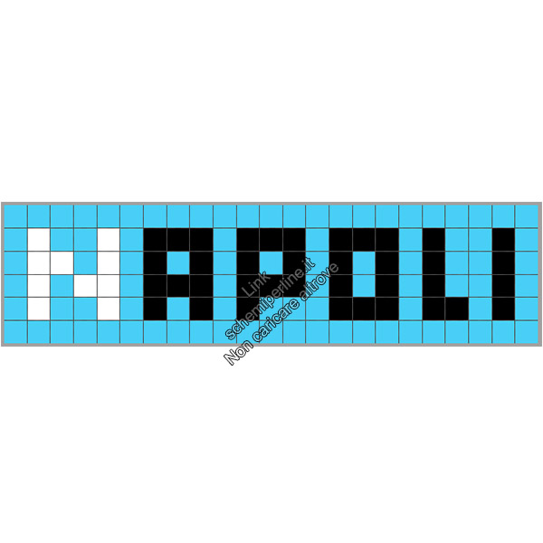 Nome squadra calcio Napoli schema perline a fusione Pyssla Hama Perler 23x6