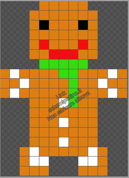 Omini pan di zenzero schemi gratis Natale perline da stirare pyssla hama beads 13x18 2