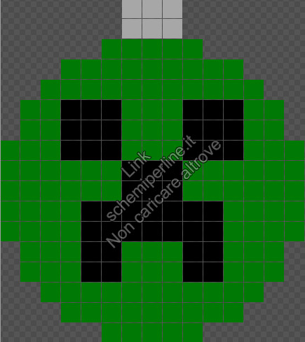 Pallina di Natale con le perline da stirare Pyssla Hama Beads Creeper