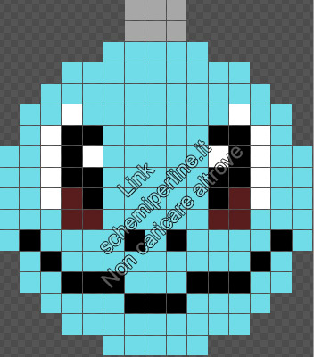 Pallina di Natale con le perline da stirare Pyssla Hama Beads Squirtle