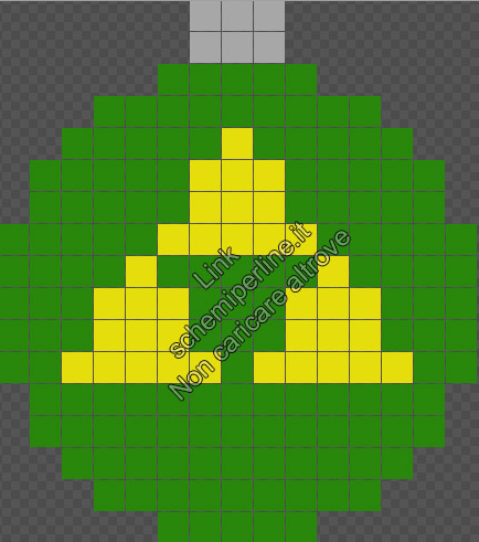 Pallina di Natale con le perline da stirare Pyssla Hama Beads Triforza Zelda