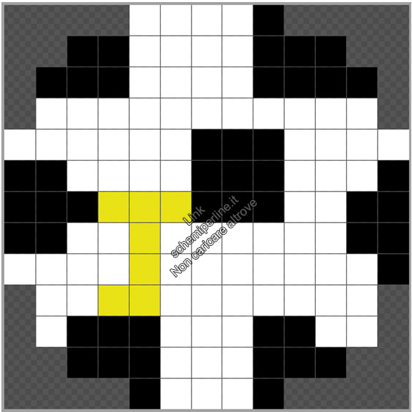 Pallone da calcio squadra Juventus schema perline da stirare Pyssla Hama Beads gratis 13x13