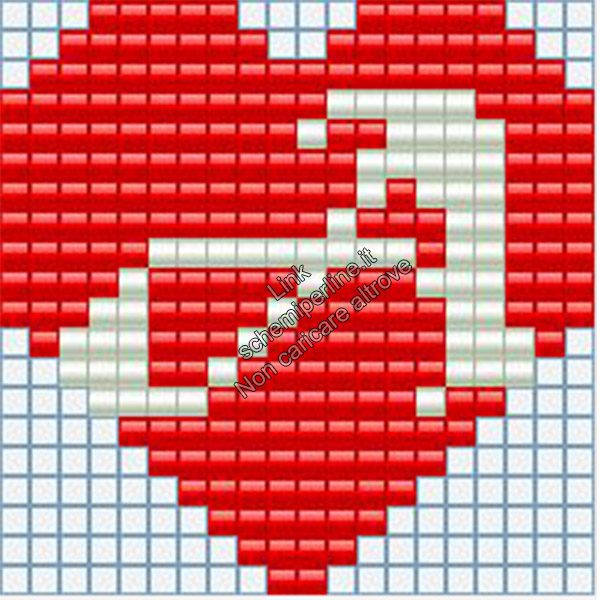 Portachiavi con iniziale schema pyssla hama beads 20x20 lettera A