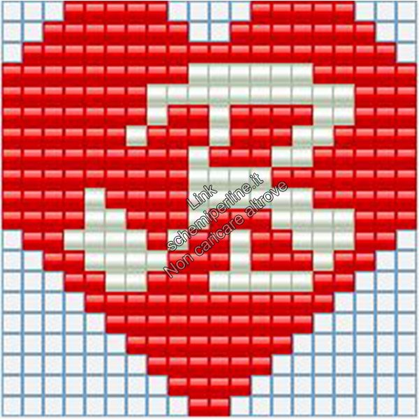 Portachiavi con iniziale schema pyssla hama beads 20x20 lettera B