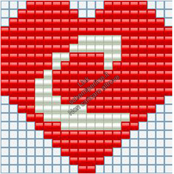 Portachiavi con iniziale schema pyssla hama beads 20x20 lettera C