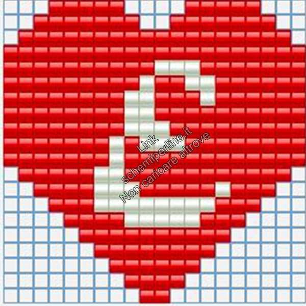 Portachiavi con iniziale schema pyssla hama beads 20x20 lettera E