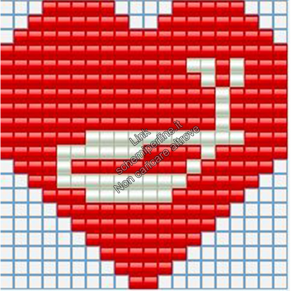 Portachiavi con iniziale schema pyssla hama beads 20x20 lettera J