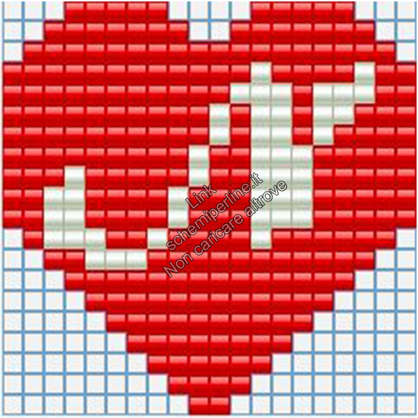 Portachiavi con iniziale schema pyssla hama beads 20x20 lettera N