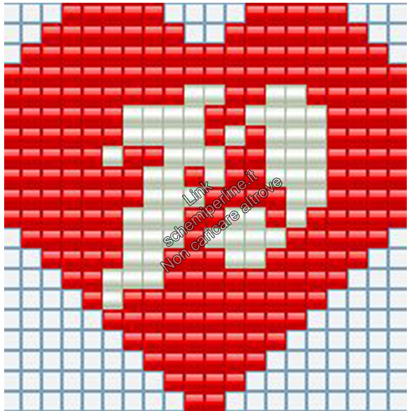 Portachiavi con iniziale schema pyssla hama beads 20x20 lettera P