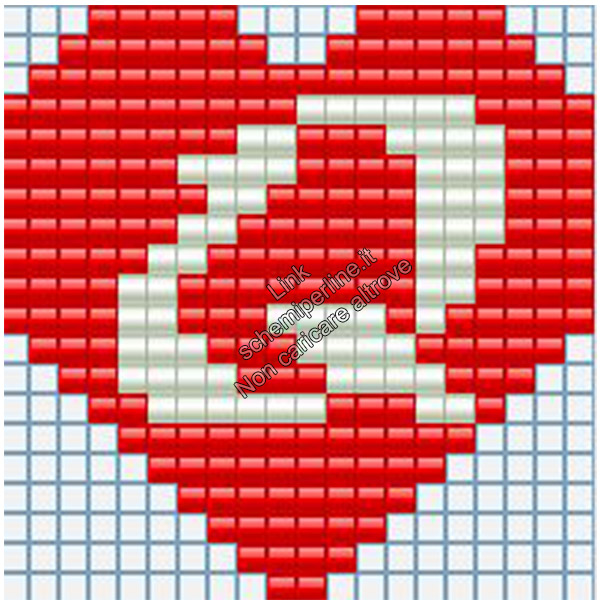 Portachiavi con iniziale schema pyssla hama beads 20x20 lettera Q