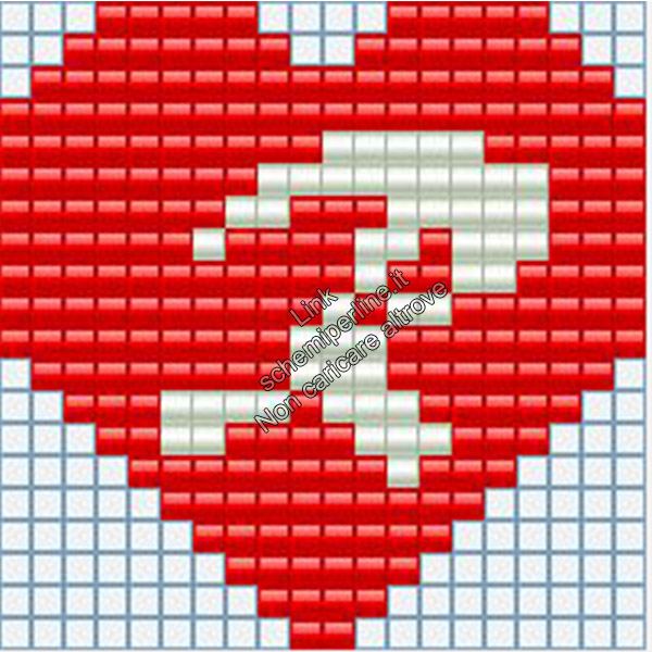 Portachiavi con iniziale schema pyssla hama beads 20x20 lettera R