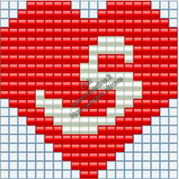 Portachiavi con iniziale schema pyssla hama beads 20x20 lettera S