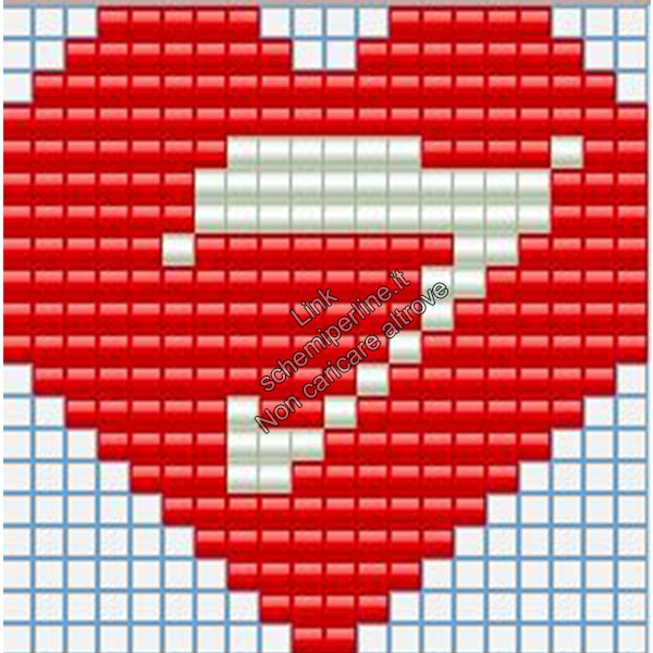 Portachiavi con iniziale schema pyssla hama beads 20x20 lettera T