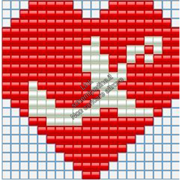 Portachiavi con iniziale schema pyssla hama beads 20x20 lettera X