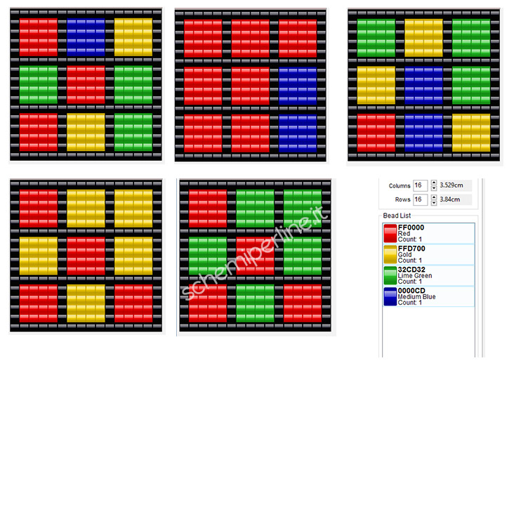 Portapenne Cubo di Rubik con le pyssla schema gratis