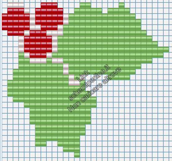 Pungitopo di Natale schema pyssla hama beads gratis 30x28