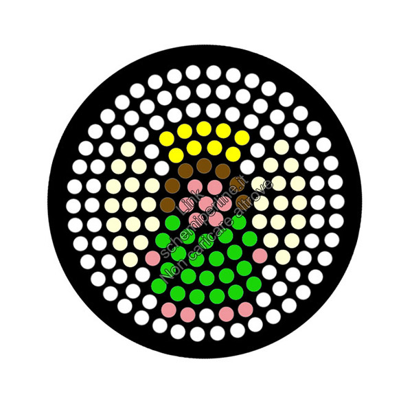 Schema angioletto verde con le perline da stirare pyssla e base rotonda