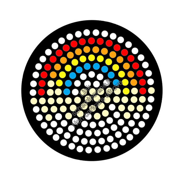 Schema con le perline da stirare e la base tonda arcobaleno con nuvole