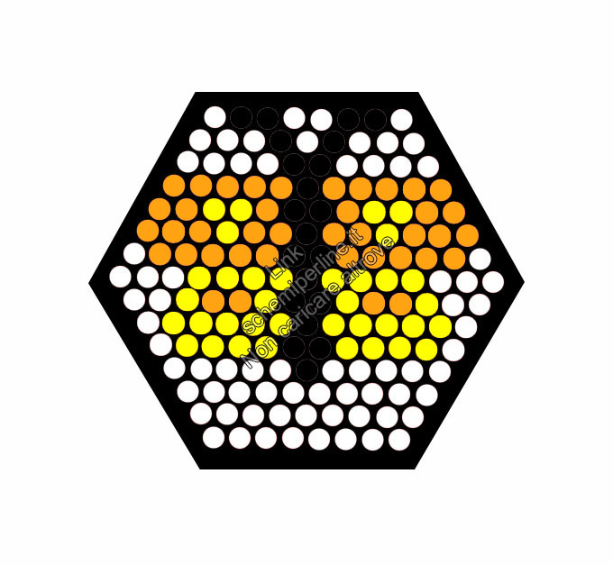 Schema perline da stirare pyssla esagonale farfalla arancione e gialla