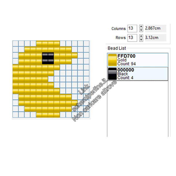 Schema pyssla gratis Pacman 13x13