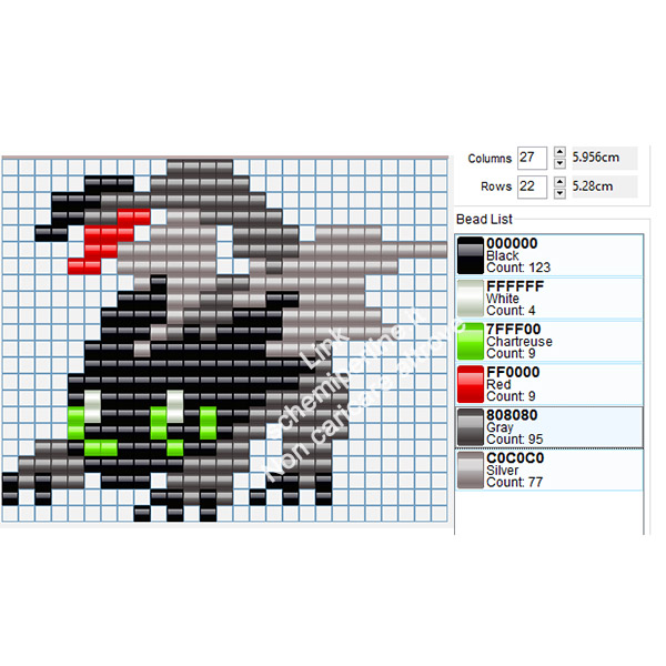 Sdentato di Dragon Trainer schema perline da stirare pyssla 27x22