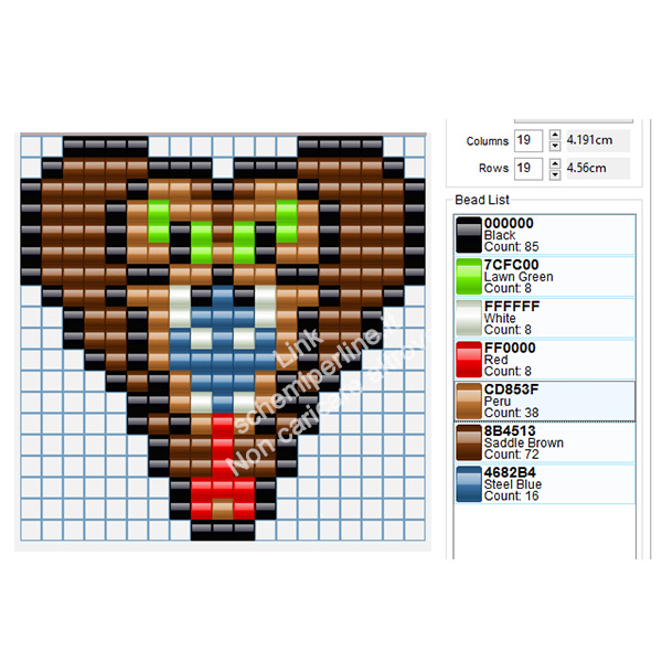 Serpente Cobra schema perline a fusione per bambini 19x19