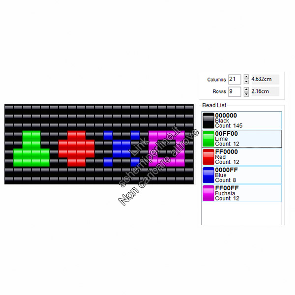 Simboli del controller della PlayStation schema pyssla hama beads 21x9