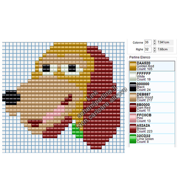 Slinky Dog di Toy Story schema pyssla hama beads perler beads gratis 36x32