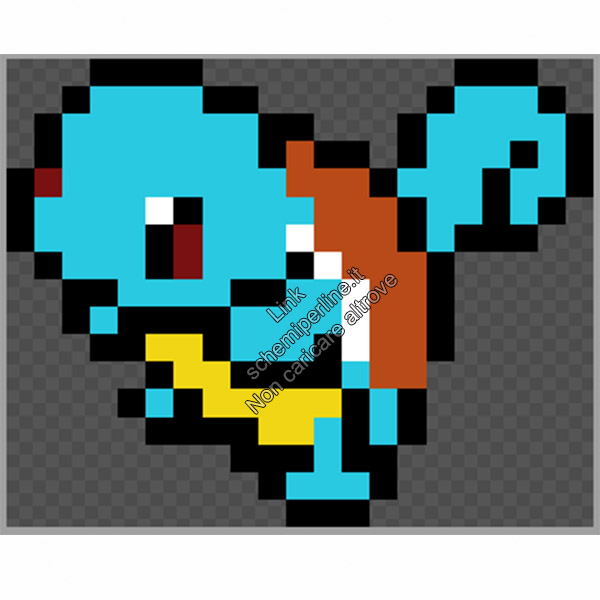 Squirtle schema perline a fusione hama beads 21x17