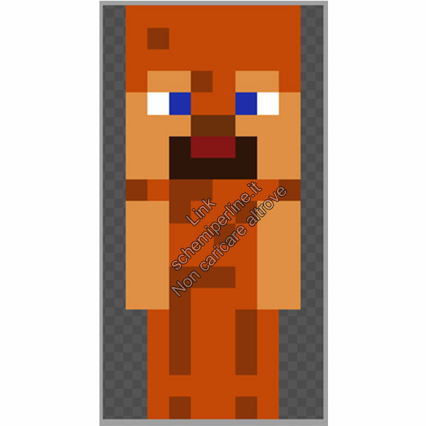 Steve con armatura di cuoio schema Minecraft pyssla 10x19