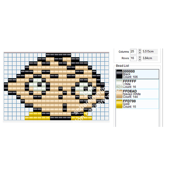 Stewie de I Griffin schema pyssla hama beads gratis 25x16