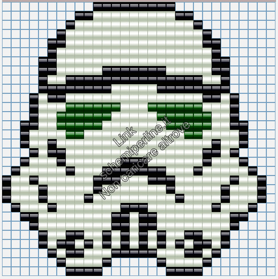 Stormtrooper Guerre Stellari schema perline a fusione pyssla hama beads 29x30 1