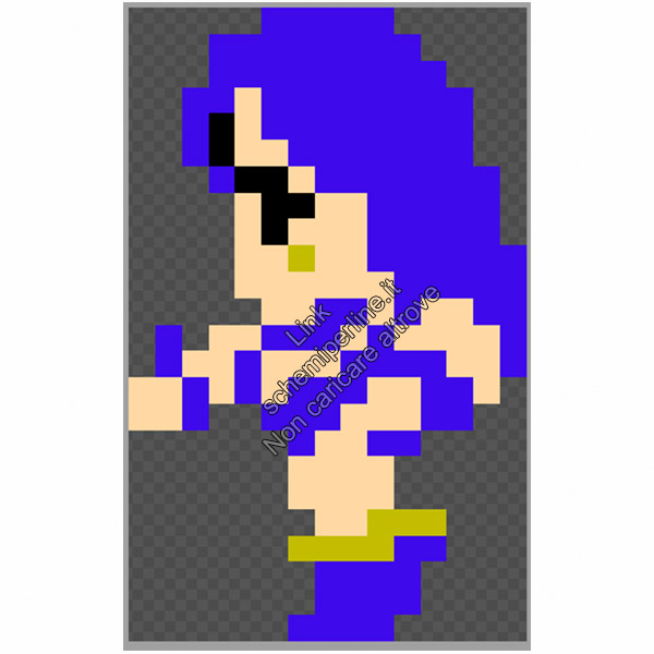 Tifa personaggio del videogioco per NES Final Fantasy VII schema pyssla 15x24