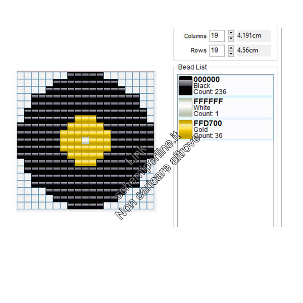 Vinile giallo schema musica perline da stirare pyssla ses creative 19x19