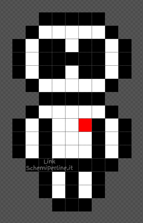 Baymax piccolo schema perline da stirare Pyssla 9x15