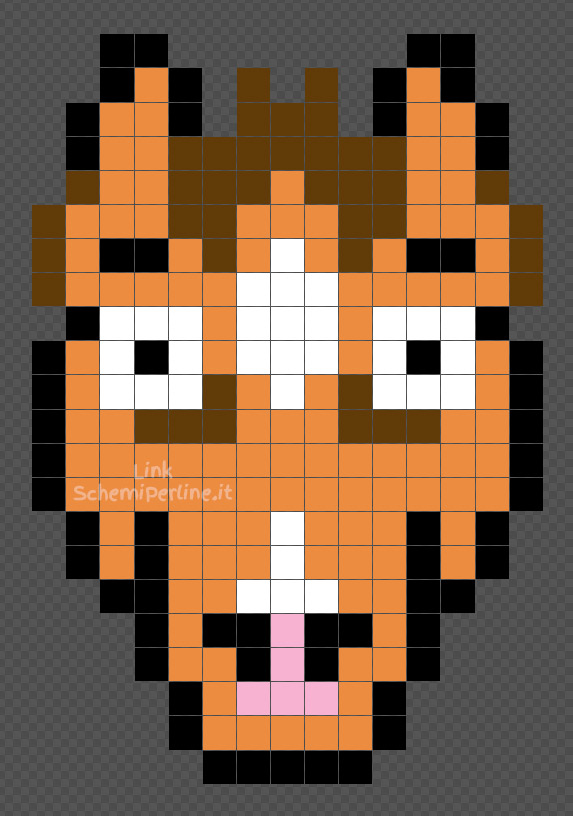 BoJack Horseman schema gratis da fare con le Hama Beads 15x22