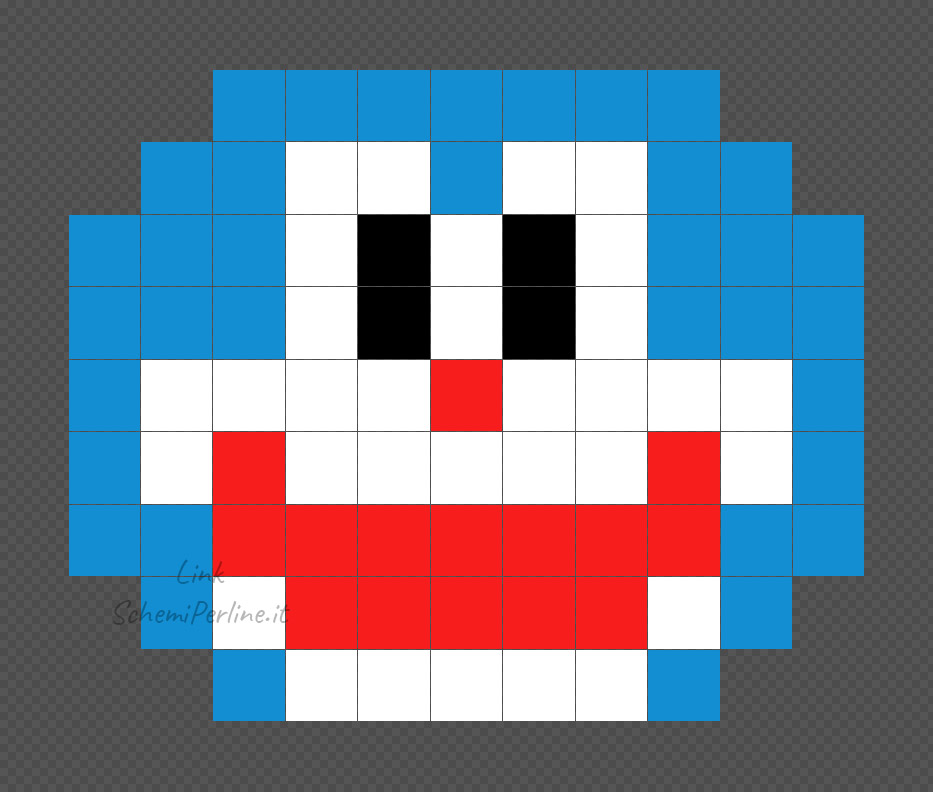 Doraemon schema perline da stirare Hama Beads piccolo 11x9