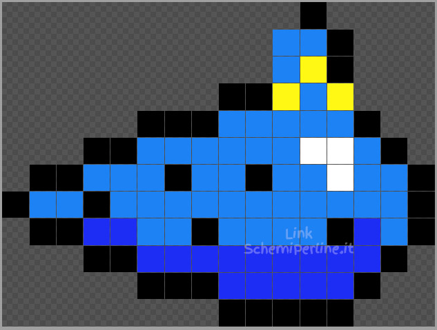 L'Ocarina di Zelda schema Pyssla Hama Beads piccolo 16x12