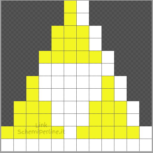 La Triforza di Zelda schema Pyssla facile 12x12